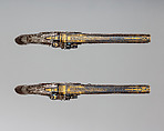 Pair of Flintlock Pistols, Samuel Brunn (English, London, recorded 1795–1820), Steel, wood (walnut, rosewood), silver, gold, British, London