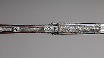 Double-Barrel Breech-Loading Pinfire Shotgun, J. C. A. Brun (French, Paris, active 1849–72), Steel, wood (walnut), gold, French, Paris