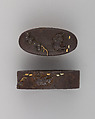 Sword-Hilt Collar (Fuchi), Iron, gold, Japanese