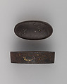 Sword-Hilt Collar (Fuchi), Iron, gold, Japanese