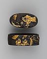 Sword-Hilt Collar (Fuchi), Iron, copper-gold alloy (shakudō), silver, gold, Japanese