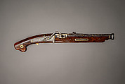 Matchlock Pistol, Kagoya  Japanese, Iron, gold, silver, wood, lacquer, brass, Japanese