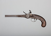 Flintlock Repeating Pistol with Lorenzoni Action, Harvey Walklate Mortimer (British, Newcastle-under-Lyme 1753–1819 Hampstead-heath (now London)), Steel, wood (walnut), silver, British, London