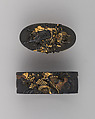 Sword-Hilt Collar and Pommel (Fuchigashira), Copper-gold alloy (shakudō), copper-silver alloy (shibuichi), gold, copper, Japanese