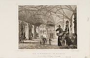 Print of  Der Rittersaal zu Erbach (Interior of Gothic Revival armory of Erbach Castle), Ludwig Rohbock  German, Ink, paper, German