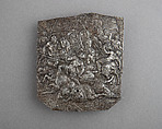 Fragment of an Embossed Armor Depicting Combat of Horsemen, Steel, French
