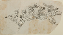 Design for the Decoration of Firearms, Nicolas Noël Boutet  French, Pencil, ink, gray wash on paper, French, Versailles