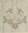 Design for the Decoration of the Surround of the Barrel Flat and Rear Sight of a Firearm, Nicolas Noël Boutet French, Pencil, ink, gray wash on paper, French, Versailles