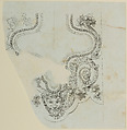 Design for the Decoration of the Surround of the Rear Sight of a Firearm, Nicolas Noël Boutet French, Pencil, ink, gray wash on paper, French, Versailles