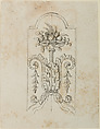 Design for the Decoration of Firearms, Nicolas Noël Boutet French, Pencil, ink, gray wash on paper, French, Versailles