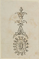 Design for the Decoration of Firearms, Nicolas Noël Boutet French, Pencil, ink, gray wash on paper, French, Versailles