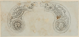 Pair of Designs for the Decoration of the Grips of Pocket Pistols, Nicolas Noël Boutet  French, Pencil, ink, gray wash on paper, French, Versailles