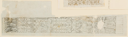 Design for the Decoration of the Barrel of a Firearm, Nicolas Noël Boutet  French, Pencil, ink, gray wash on paper, French, Versailles