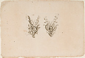 Nouveaux Ornemens D'Arquebuseries, Gilles Demarteau (French, Liège 1722–1776 Paris), Ink on paper, French, Paris