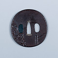 Sword Guard (Tsuba), Inscribed by Yoshitane (Japanese, 19th century), Iron, copper, Japanese