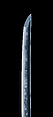 Blade and Mounting for a Short Sword (Wakizashi), Blade attributed to Fusamune of Soshu (Japanese, active ca. late 15th–early 16th century), Steel, wood, lacquer, ray skin (samé), silk, copper-gold alloy (shakudō), gold, silver, Japanese