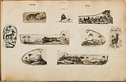 Album of Firearms Ornament Containing Approximately Five Hundred and Forty Inked Impressions of Engraved Firearms Locks and Mounts, and Forty-Two Original Pen and Ink Designs on Forty Double-Sided Leaves, Ink on paper, Belgian and French