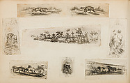 Album of Firearms Ornament Containing Approximately Five Hundred and Forty Inked Impressions of Engraved Firearms Locks and Mounts, and Forty-Two Original Pen and Ink Designs on Forty Double-Sided Leaves, Ink on paper, Belgian and French