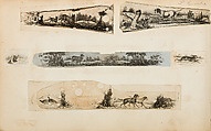 Album of Firearms Ornament Containing Approximately Five Hundred and Forty Inked Impressions of Engraved Firearms Locks and Mounts, and Forty-Two Original Pen and Ink Designs on Forty Double-Sided Leaves, Ink on paper, Belgian and French