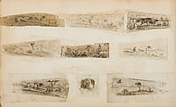Album of Firearms Ornament Containing Approximately Five Hundred and Forty Inked Impressions of Engraved Firearms Locks and Mounts, and Forty-Two Original Pen and Ink Designs on Forty Double-Sided Leaves, Ink on paper, Belgian and French