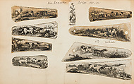 Album of Firearms Ornament Containing Approximately Five Hundred and Forty Inked Impressions of Engraved Firearms Locks and Mounts, and Forty-Two Original Pen and Ink Designs on Forty Double-Sided Leaves, Ink on paper, Belgian and French