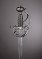 Rapier, Steel, silver, wood, Italian