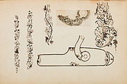 Album of Firearms Ornament Containing Approximately Five Hundred and Forty Inked Impressions of Engraved Firearms Locks and Mounts, and Forty-Two Original Pen and Ink Designs on Forty Double-Sided Leaves, Ink on paper, Belgian and French