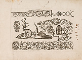 Plusievrs Pieces et Ornements Darquebuzerie (4th extended edition), Initial eight-plate edition by Claude Simonin (French, Nantes ca. 1635–1693 Nantes)  , published in 1684 and reissued in1685, Ink, paper, French, Paris
