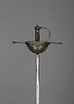 Cup-Hilted Rapier, Francesco Maria Rivolta (Italian, Milan, active second half of 17th century), Steel, iron wire, wood, textile (felt), Italian, Milan