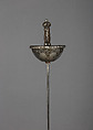 Cup-Hilted Rapier, Francesco Maria Rivolta (Italian, Milan, active second half of 17th century), Steel, iron wire, wood, textile (felt), Italian, Milan