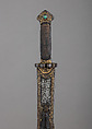 Saber and Scabbard, Steel, gold, silver, turquoise, leather, wood, Sino-Tibetan