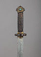 Saber and Scabbard, Steel, gold, silver, turquoise, leather, wood, Sino-Tibetan