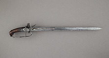 Combination Flintlock Pistol and Sword, Attributed to Johannes Andreas Niefind (German, 1674–1731), Steel, wood, German, Saxony