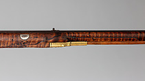 Flintlock Longrifle, George Schreyer, Sr. (American, Conewago, Pennsylvania 1739–1819 Hanover, Pennsylvania), Wood (maple), steel, iron, brass, silver, American, Pennsylvania, York County