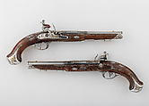 Pair of Flintlock Pistols Made for Grand Duke Constantine Pavlovich of Russia (1779–1831), Tula Arms Factory (Russian, Tula, 1712–Present), Steel, silver, gold, wood, Russian, Tula