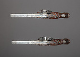 Pair of Flintlock Pistols, Claude Martin (French, Lyon 1735–1800 Lucknow), Steel, wood, silver, gold, Indian, Lucknow, and possibly British, London