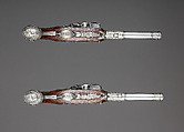 Pair of Flintlock Pistols, Claude Martin (French, Lyon 1735–1800 Lucknow), Steel, wood, silver, gold, Indian, Lucknow, and possibly British, London