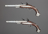 Pair of Flintlock Pistols, Claude Martin (French, Lyon 1735–1800 Lucknow), Steel, wood, silver, gold, Indian, Lucknow, and possibly British, London