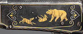 Winchester Model 1894 Takedown Rifle (serial no. 311946) with Box of Sights, Winchester Repeating Arms Company (American, New Haven, Connecticut, founded 1866), Steel, gold, platinum, silver, wood (walnut), leather, textile, American, New Haven, Connecticut