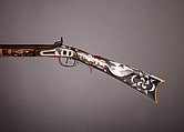 Percussion Longrifle, Benjamin J. Kough (American, Huntingdon, Pennsylvania 1824–1850 Ebensburgh, Pennsylvania), Wood (maple), iron, steel. brass, silver, American, Huntingdon County, Pennsylvania