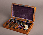 Smith & Wesson Model 1 ½ Second Issue Revolver (serial no. 30451) with Case, Smith &amp; Wesson (American, established 1852), Steel, silver, gold, mother of pearl, brass, wood, velvet, American