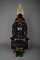 Armor (<i>Rokumai-Dō Gusoku</i>) with Box, Iron, leather, lacquer, textile, wood, bear fur, Japanese