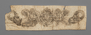 Pull of Engraved Firearm Ornament, Ink, paper, French