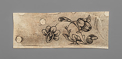 Pull of Engraved Firearm Ornament, Ink, paper, French