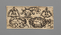 Pull of Engraved Firearm Ornament, Galopin French, Ink, paper, French