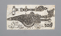 Engraving of a Wheellock Pistol, Philippe Daubigny  French, Ink, paper, French, Paris