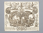Engraving Depicting the Interior of a Gunmaker’s Workshop, from the Pattern Book
<i>Plusieurs Models des plus nouuelles manières qui sont en usage en l'Art d'Arquebuzerie auec les
Ornements les plus Conuenables: le tout tiré des Ouurages de Thuraine et le Hollandois Arquebuziers
Ordinaires de Sa Maiesté et graué</i> by Thuraine (French, Paris, active mid-17th century) and Adrien
Reynier, called Le Hollandois (French, born ca. 1630), C. Jacquinet French, Ink, paper, French, Paris