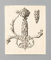 Engraving of a Design for a Sword Hilt, Du Casse  French, Ink, paper, French, Paris
