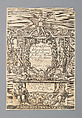 Title Page from the Pattern Book of Firearms Ornament, <i>Plusieurs pieces de l'arquebuzerie / recueillies et inventeés par Francois Marcou</i>, C. Jacquinet French, Ink, paper, French, Paris