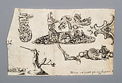 Engraving of Firearms Ornament from the Pattern Book <i>Plusieurs pieces de l'arquebuzerie / recueillies et inventeés par Francois Marcou</i>, C. Jacquinet French, Ink, paper, French, Paris